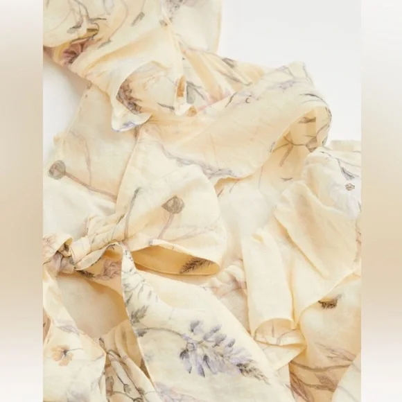 H&M floral ruffle maxi dress - size XL NWT - Picture 4 of 4